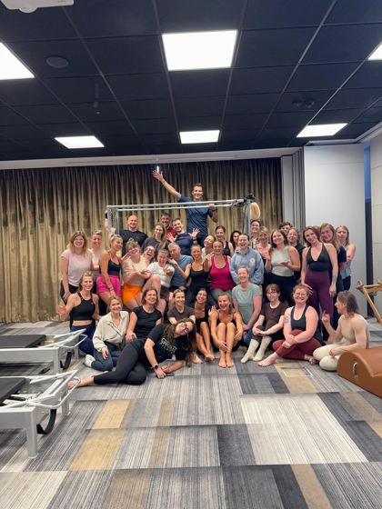 Group photo at the studio